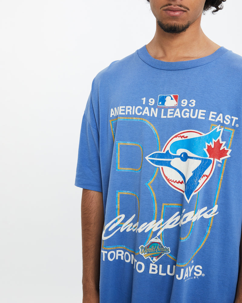 Vintage 1993 MLB Toronto Blue Jays Tee <br>M , The Real Deal , newtown, sydney, australia, thrift store, opshop, preloved, secondhand, sustainable, retro, antique, 70s, 80s, 90s, 2000s, 00s, fashion, clothing, streetwear, trendy, garment, style, boutique, store, shop, archive, sale, cheap, best, top