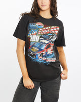 New, England, Motor, Speedway, Racing, Tee, The Real Deal, size medium, colour Black, newtown, sydney, australia, thrift store, opshop, preloved, secondhand, sustainable, retro, antique, 70s, 80s, 90s, 2000s, 00s, fashion, clothing, streetwear, trendy, garment, style, boutique, store, shop, archive, sale, cheap, best, top, T-Shirts