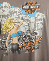 Vintage, 90s, Harley, Davidson, Tee, The Real Deal, size extra large, colour Brown, newtown, sydney, australia, thrift store, opshop, preloved, secondhand, sustainable, retro, antique, 70s, 80s, 90s, 2000s, 00s, fashion, clothing, streetwear, trendy, garment, style, boutique, store, shop, archive, sale, cheap, best, top, T-Shirts