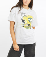 Vintage, 1996, Brett, Favre, NFL, Green, Bay, Packers, Tee, The Real Deal, size medium, colour Grey, newtown, sydney, australia, thrift store, opshop, preloved, secondhand, sustainable, retro, antique, 70s, 80s, 90s, 2000s, 00s, fashion, clothing, streetwear, trendy, garment, style, boutique, store, shop, archive, sale, cheap, best, top, T-Shirts