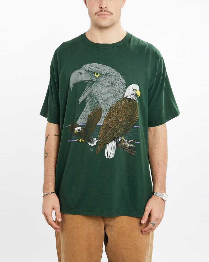 Vintage, 1994, Eagle, Wildlife, Tee, The Real Deal, size extra large, colour Green, newtown, sydney, australia, thrift store, opshop, preloved, secondhand, sustainable, retro, antique, 70s, 80s, 90s, 2000s, 00s, fashion, clothing, streetwear, trendy, garment, style, boutique, store, shop, archive, sale, cheap, best, top, T-Shirts