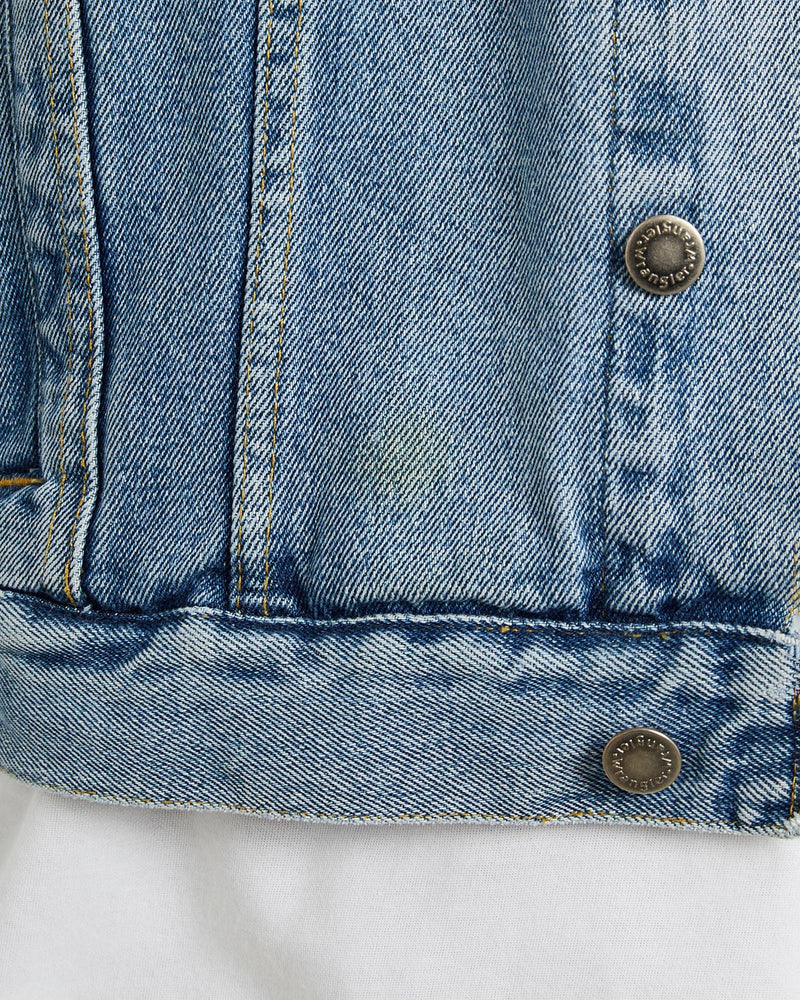 Vintage, Wrangler, Denim, Jacket, The Real Deal, size extra large, colour Blue, newtown, sydney, australia, thrift store, opshop, preloved, secondhand, sustainable, retro, antique, 70s, 80s, 90s, 2000s, 00s, fashion, clothing, streetwear, trendy, garment, style, boutique, store, shop, archive, sale, cheap, best, top, Jackets