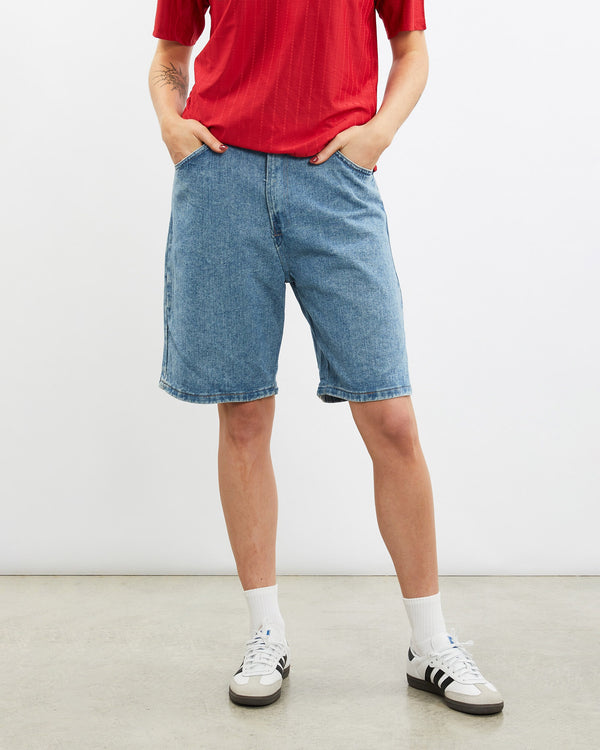 Vintage, Wrangler, Denim, Shorts, The Real Deal, size 30", colour Blue, newtown, sydney, australia, thrift store, opshop, preloved, secondhand, sustainable, retro, antique, 70s, 80s, 90s, 2000s, 00s, fashion, clothing, streetwear, trendy, garment, style, boutique, store, shop, archive, sale, cheap, best, top, Shorts