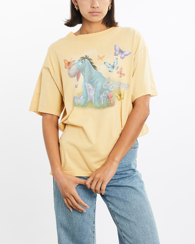 Vintage, 90s, Disney, Winnie, The, Pooh, Eeyore', Tee, The Real Deal, size small, colour Yellow, newtown, sydney, australia, thrift store, opshop, preloved, secondhand, sustainable, retro, antique, 70s, 80s, 90s, 2000s, 00s, fashion, clothing, streetwear, trendy, garment, style, boutique, store, shop, archive, sale, cheap, best, top, T-Shirts