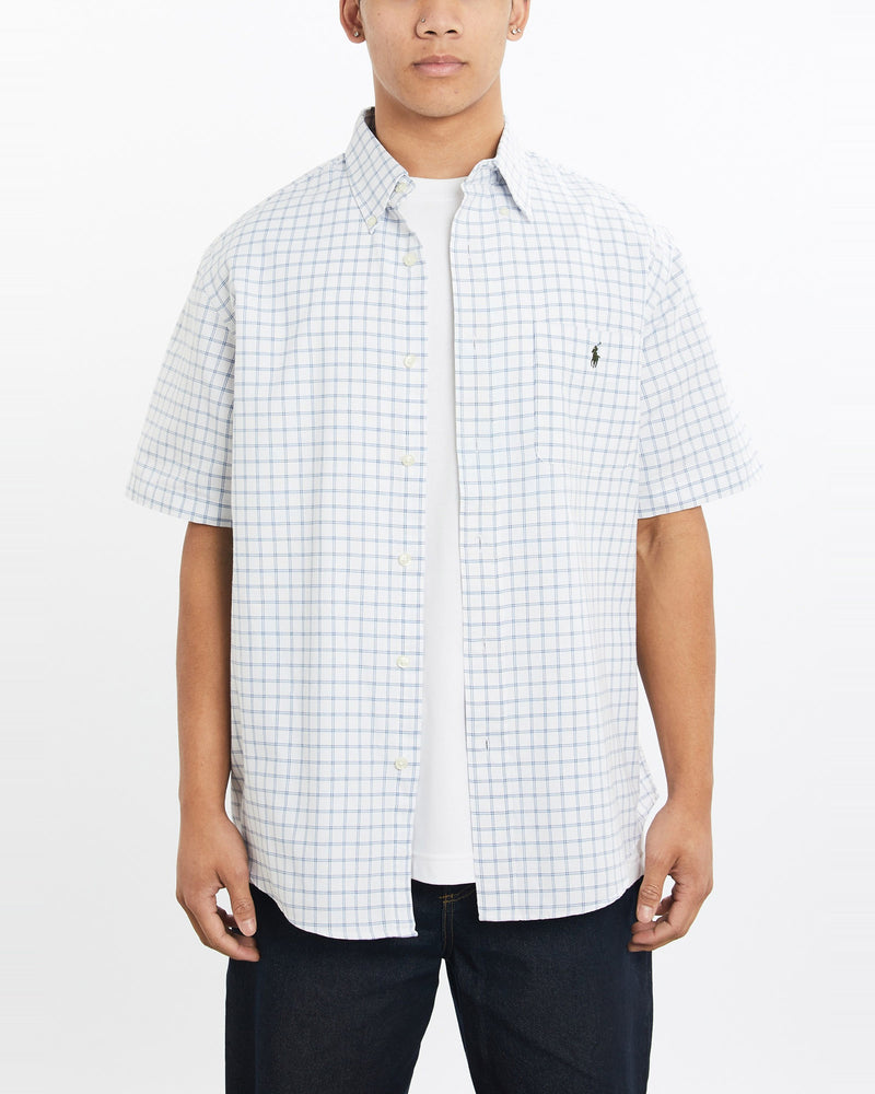 Vintage, 90s, Polo, Ralph, Lauren, Short, Sleeve, Button, Up, Shirt, The Real Deal, size large, colour Multicolour, newtown, sydney, australia, thrift store, opshop, preloved, secondhand, sustainable, retro, antique, 70s, 80s, 90s, 2000s, 00s, fashion, clothing, streetwear, trendy, garment, style, boutique, store, shop, archive, sale, cheap, best, top, Shirts