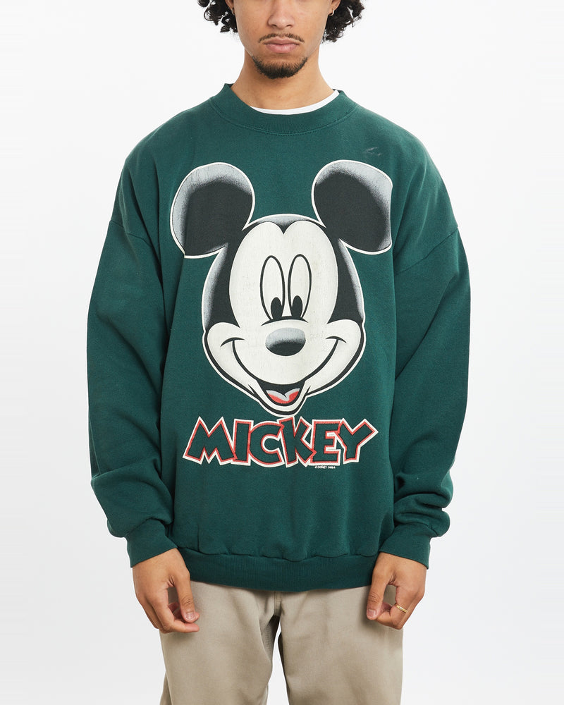 Vintage 90s Disney Mickey Mouse Sweatshirt <br>M , The Real Deal , newtown, sydney, australia, thrift store, opshop, preloved, secondhand, sustainable, retro, antique, 70s, 80s, 90s, 2000s, 00s, fashion, clothing, streetwear, trendy, garment, style, boutique, store, shop, archive, sale, cheap, best, top
