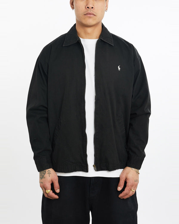 Vintage, 90s, Polo, Ralph, Lauren, Harrington, Jacket, The Real Deal, size extra large, colour Black, newtown, sydney, australia, thrift store, opshop, preloved, secondhand, sustainable, retro, antique, 70s, 80s, 90s, 2000s, 00s, fashion, clothing, streetwear, trendy, garment, style, boutique, store, shop, archive, sale, cheap, best, top, Jackets