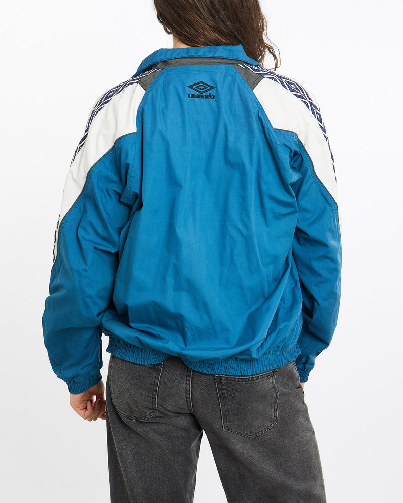 Vintage, 90s, Umbro, Track, Jacket, The Real Deal, size medium, colour Blue, newtown, sydney, australia, thrift store, opshop, preloved, secondhand, sustainable, retro, antique, 70s, 80s, 90s, 2000s, 00s, fashion, clothing, streetwear, trendy, garment, style, boutique, store, shop, archive, sale, cheap, best, top, Jackets