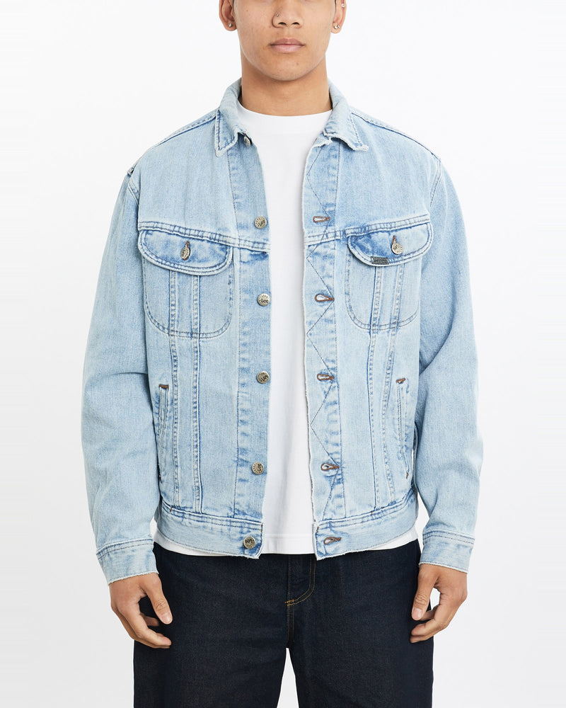 Vintage, Lee, Denim, Jacket, The Real Deal, size large, colour Blue, newtown, sydney, australia, thrift store, opshop, preloved, secondhand, sustainable, retro, antique, 70s, 80s, 90s, 2000s, 00s, fashion, clothing, streetwear, trendy, garment, style, boutique, store, shop, archive, sale, cheap, best, top, Jackets