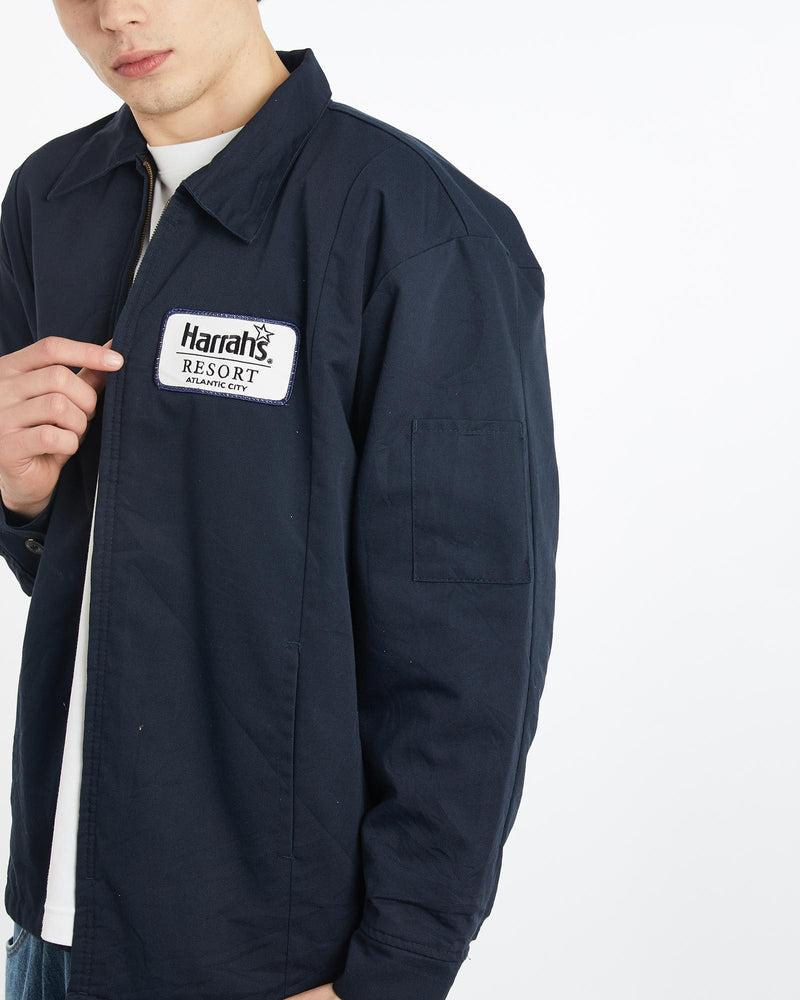 Vintage, Mechanic, Jacket, The Real Deal, size extra large, colour Navy, newtown, sydney, australia, thrift store, opshop, preloved, secondhand, sustainable, retro, antique, 70s, 80s, 90s, 2000s, 00s, fashion, clothing, streetwear, trendy, garment, style, boutique, store, shop, archive, sale, cheap, best, top, Jackets