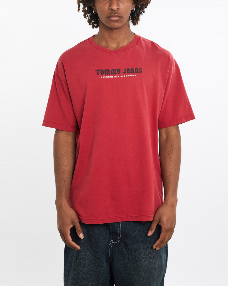 Vintage, 90s, Tommy, Hilfiger, Tee, The Real Deal, size large, colour Red, newtown, sydney, australia, thrift store, opshop, preloved, secondhand, sustainable, retro, antique, 70s, 80s, 90s, 2000s, 00s, fashion, clothing, streetwear, trendy, garment, style, boutique, store, shop, archive, sale, cheap, best, top, T-Shirts