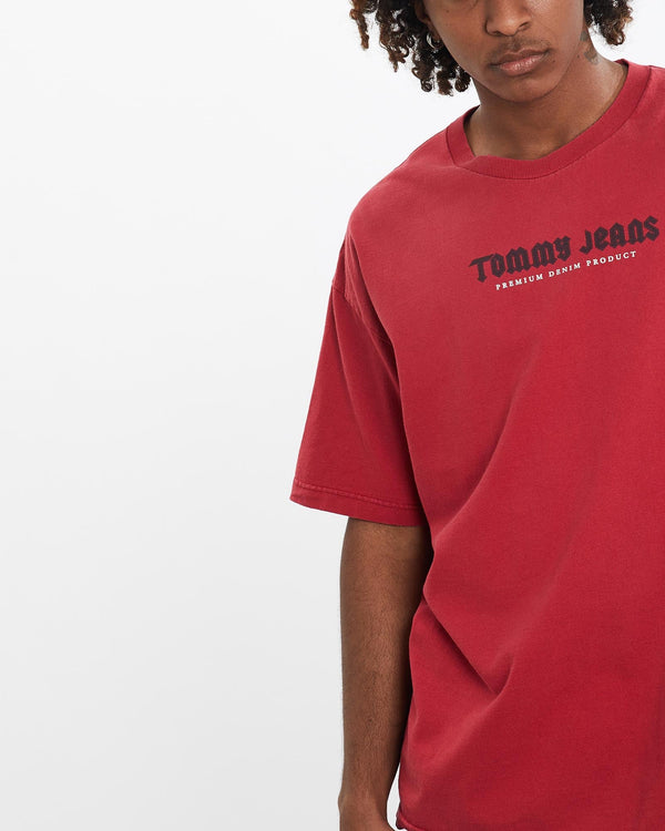 Vintage, 90s, Tommy, Hilfiger, Tee, The Real Deal, size large, colour Red, newtown, sydney, australia, thrift store, opshop, preloved, secondhand, sustainable, retro, antique, 70s, 80s, 90s, 2000s, 00s, fashion, clothing, streetwear, trendy, garment, style, boutique, store, shop, archive, sale, cheap, best, top, T-Shirts