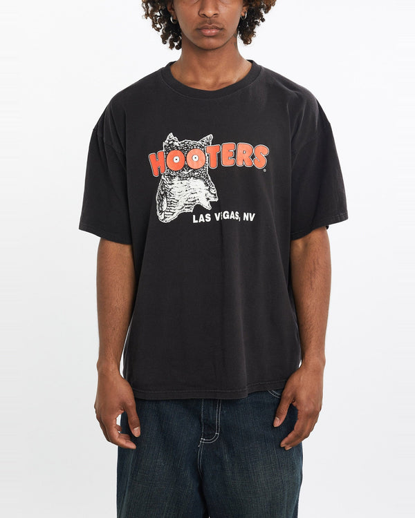 Vintage, 90s, Hooters, Las, Vegas, Tee, The Real Deal, size large, colour Black, newtown, sydney, australia, thrift store, opshop, preloved, secondhand, sustainable, retro, antique, 70s, 80s, 90s, 2000s, 00s, fashion, clothing, streetwear, trendy, garment, style, boutique, store, shop, archive, sale, cheap, best, top, T-Shirts