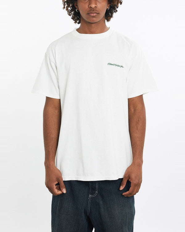 Vintage, Hitachi, Tech, Tee, The Real Deal, size large, colour White, newtown, sydney, australia, thrift store, opshop, preloved, secondhand, sustainable, retro, antique, 70s, 80s, 90s, 2000s, 00s, fashion, clothing, streetwear, trendy, garment, style, boutique, store, shop, archive, sale, cheap, best, top, T-Shirts