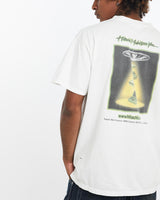 Vintage, Hitachi, Tech, Tee, The Real Deal, size large, colour White, newtown, sydney, australia, thrift store, opshop, preloved, secondhand, sustainable, retro, antique, 70s, 80s, 90s, 2000s, 00s, fashion, clothing, streetwear, trendy, garment, style, boutique, store, shop, archive, sale, cheap, best, top, T-Shirts