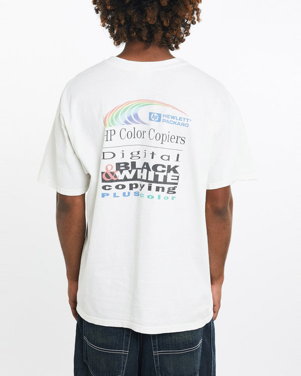 Vintage, Hewlett, Packard, Tech, Tee, The Real Deal, size large, colour White, newtown, sydney, australia, thrift store, opshop, preloved, secondhand, sustainable, retro, antique, 70s, 80s, 90s, 2000s, 00s, fashion, clothing, streetwear, trendy, garment, style, boutique, store, shop, archive, sale, cheap, best, top, T-Shirts