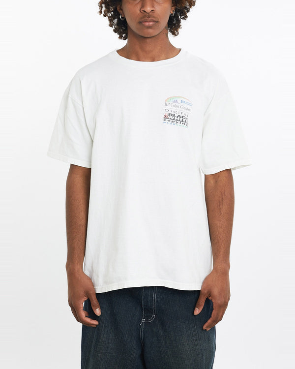 Vintage, Hewlett, Packard, Tech, Tee, The Real Deal, size large, colour White, newtown, sydney, australia, thrift store, opshop, preloved, secondhand, sustainable, retro, antique, 70s, 80s, 90s, 2000s, 00s, fashion, clothing, streetwear, trendy, garment, style, boutique, store, shop, archive, sale, cheap, best, top, T-Shirts