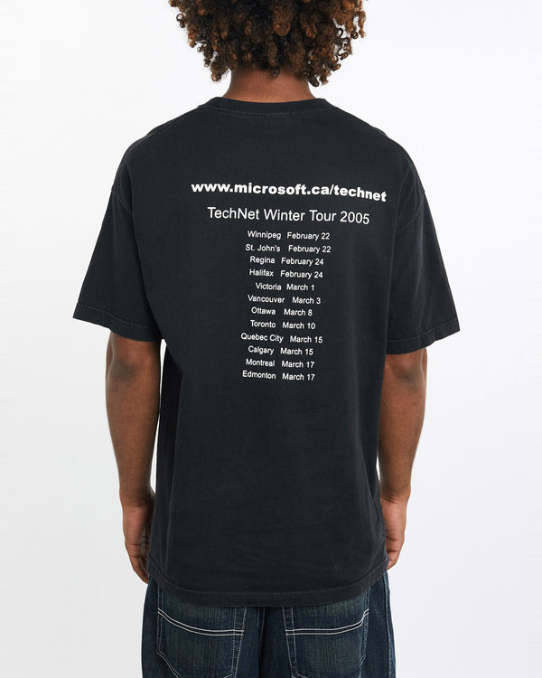 Vintage, 2005, Microsoft, TechNet, Tech, Tee, The Real Deal, size large, colour Black, newtown, sydney, australia, thrift store, opshop, preloved, secondhand, sustainable, retro, antique, 70s, 80s, 90s, 2000s, 00s, fashion, clothing, streetwear, trendy, garment, style, boutique, store, shop, archive, sale, cheap, best, top, T-Shirts