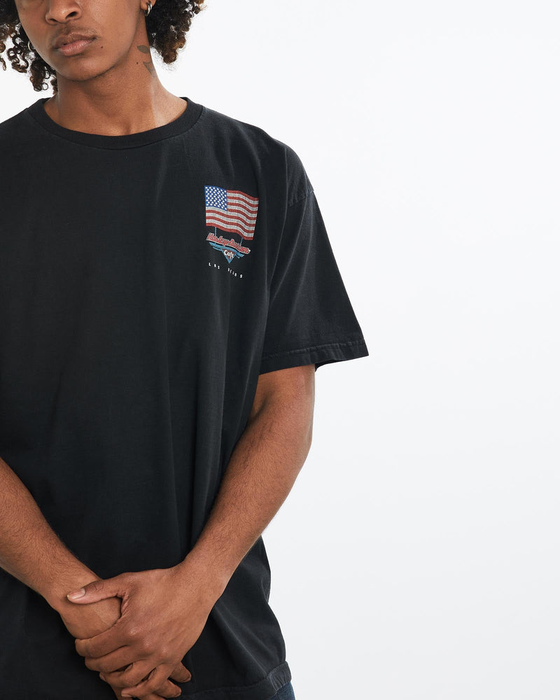 Vintage, 90s, Harley, Davidson, Cafe, Tee, The Real Deal, size large, colour Black, newtown, sydney, australia, thrift store, opshop, preloved, secondhand, sustainable, retro, antique, 70s, 80s, 90s, 2000s, 00s, fashion, clothing, streetwear, trendy, garment, style, boutique, store, shop, archive, sale, cheap, best, top, T-Shirts