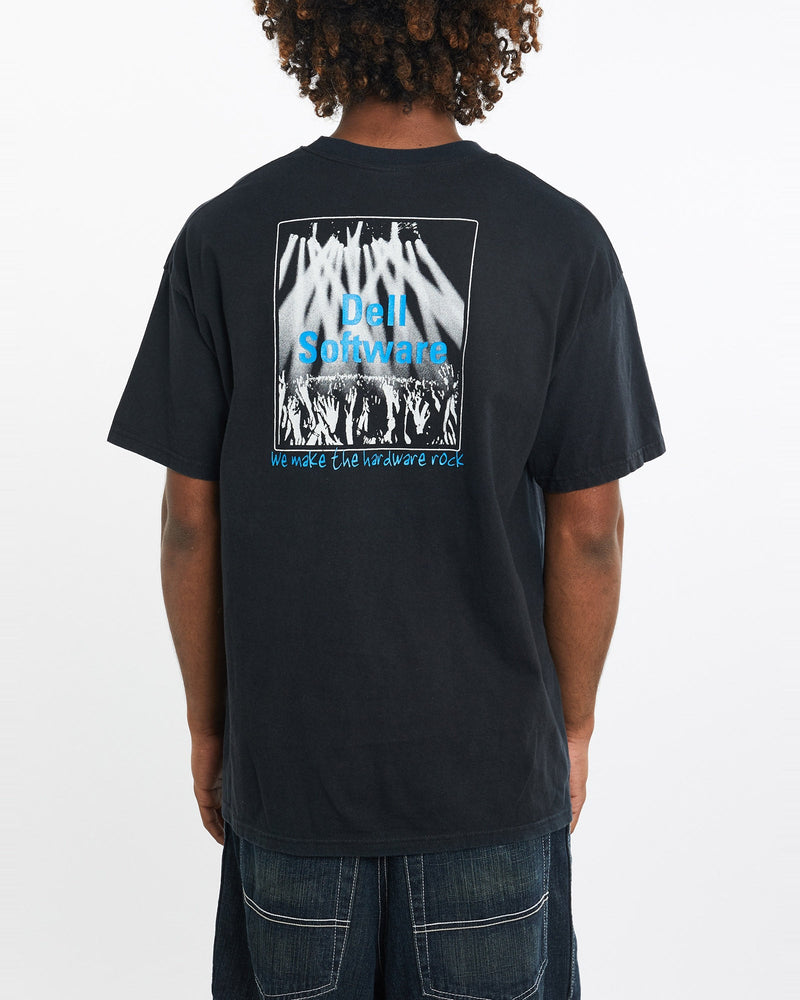 Vintage, Dell, Tech, Tee, The Real Deal, size large, colour Black, newtown, sydney, australia, thrift store, opshop, preloved, secondhand, sustainable, retro, antique, 70s, 80s, 90s, 2000s, 00s, fashion, clothing, streetwear, trendy, garment, style, boutique, store, shop, archive, sale, cheap, best, top, T-Shirts