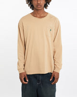 Vintage, 90s, Polo, Ralph, Lauren, Long, Sleeve, Tee, The Real Deal, size large, colour Beige, newtown, sydney, australia, thrift store, opshop, preloved, secondhand, sustainable, retro, antique, 70s, 80s, 90s, 2000s, 00s, fashion, clothing, streetwear, trendy, garment, style, boutique, store, shop, archive, sale, cheap, best, top, T-Shirts