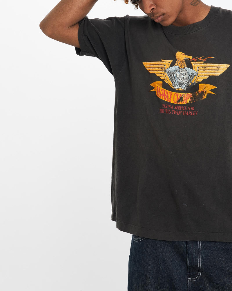Vintage, 90s, Hi-Way, Choppers, Motorcycle, Tee, The Real Deal, size large, colour Black, newtown, sydney, australia, thrift store, opshop, preloved, secondhand, sustainable, retro, antique, 70s, 80s, 90s, 2000s, 00s, fashion, clothing, streetwear, trendy, garment, style, boutique, store, shop, archive, sale, cheap, best, top, T-Shirts