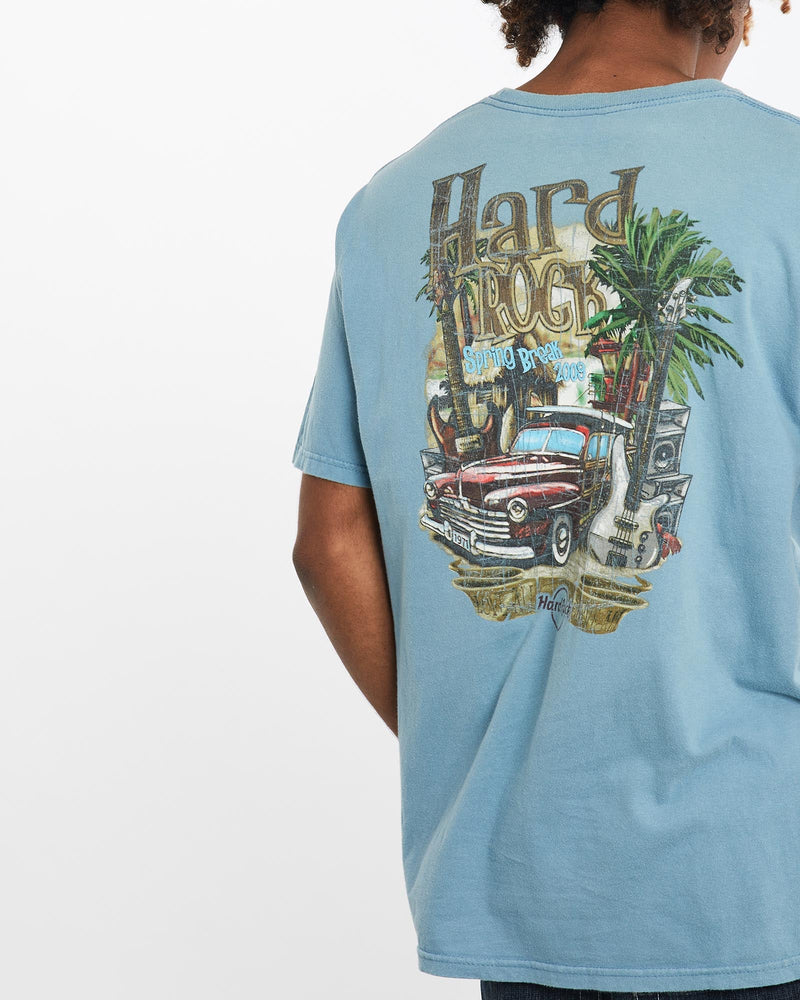 Vintage, Hard, Rock, Cafe, Spring, Break, Tee, The Real Deal, size large, colour Blue, newtown, sydney, australia, thrift store, opshop, preloved, secondhand, sustainable, retro, antique, 70s, 80s, 90s, 2000s, 00s, fashion, clothing, streetwear, trendy, garment, style, boutique, store, shop, archive, sale, cheap, best, top, T-Shirts