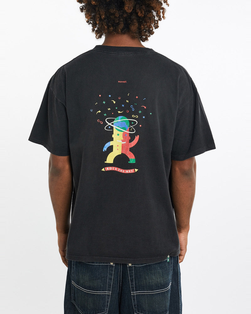 Vintage, 1997, Novell, Tech, Tee, The Real Deal, size large, colour Black, newtown, sydney, australia, thrift store, opshop, preloved, secondhand, sustainable, retro, antique, 70s, 80s, 90s, 2000s, 00s, fashion, clothing, streetwear, trendy, garment, style, boutique, store, shop, archive, sale, cheap, best, top, T-Shirts