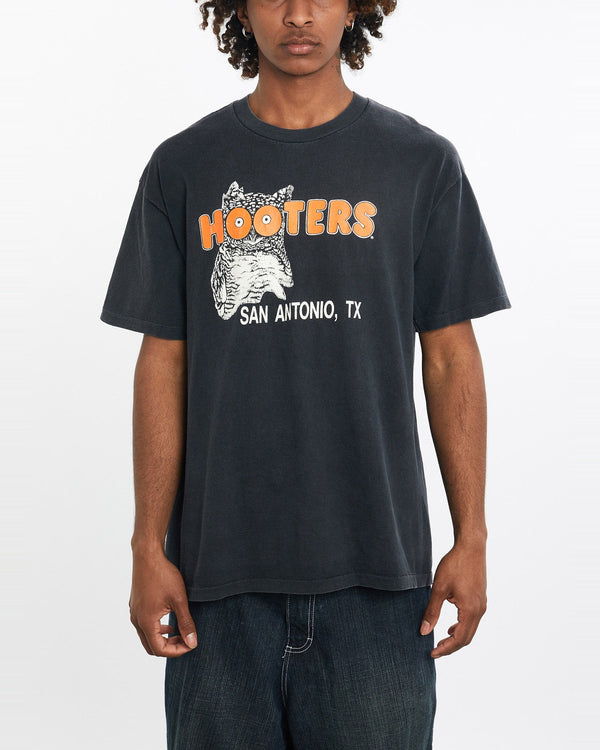 Vintage, 90s, Hooters, San, Antonio, Tee, The Real Deal, size large, colour Black, newtown, sydney, australia, thrift store, opshop, preloved, secondhand, sustainable, retro, antique, 70s, 80s, 90s, 2000s, 00s, fashion, clothing, streetwear, trendy, garment, style, boutique, store, shop, archive, sale, cheap, best, top, T-Shirts
