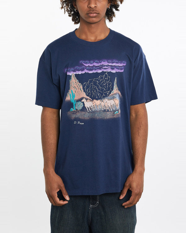 Vintage, 1994, El, Paso, Wildlife, Tee, The Real Deal, size large, colour Navy, newtown, sydney, australia, thrift store, opshop, preloved, secondhand, sustainable, retro, antique, 70s, 80s, 90s, 2000s, 00s, fashion, clothing, streetwear, trendy, garment, style, boutique, store, shop, archive, sale, cheap, best, top, T-Shirts