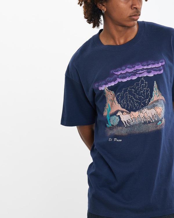 Vintage, 1994, El, Paso, Wildlife, Tee, The Real Deal, size large, colour Navy, newtown, sydney, australia, thrift store, opshop, preloved, secondhand, sustainable, retro, antique, 70s, 80s, 90s, 2000s, 00s, fashion, clothing, streetwear, trendy, garment, style, boutique, store, shop, archive, sale, cheap, best, top, T-Shirts