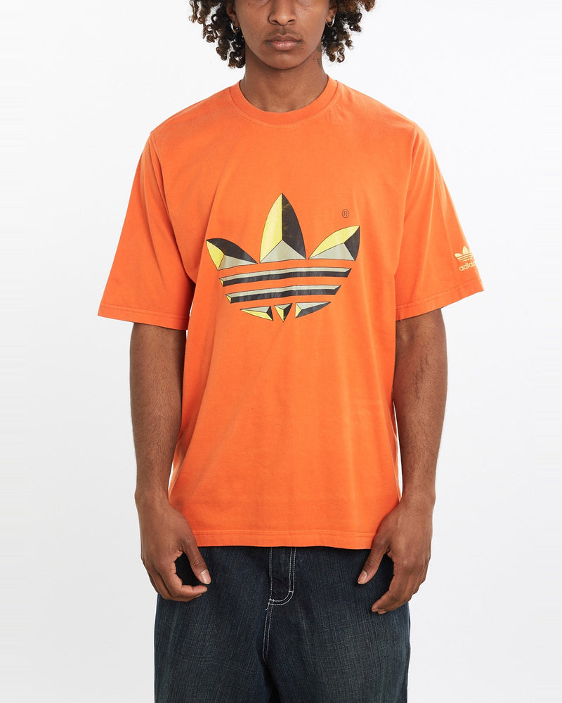 Vintage, 90s, Adidas, Tee, The Real Deal, size large, colour Orange, newtown, sydney, australia, thrift store, opshop, preloved, secondhand, sustainable, retro, antique, 70s, 80s, 90s, 2000s, 00s, fashion, clothing, streetwear, trendy, garment, style, boutique, store, shop, archive, sale, cheap, best, top, T-Shirts