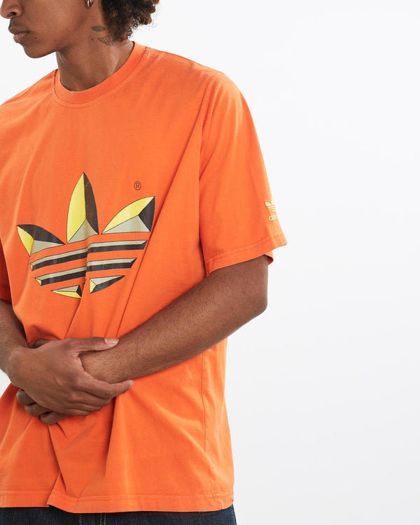 Vintage, 90s, Adidas, Tee, The Real Deal, size large, colour Orange, newtown, sydney, australia, thrift store, opshop, preloved, secondhand, sustainable, retro, antique, 70s, 80s, 90s, 2000s, 00s, fashion, clothing, streetwear, trendy, garment, style, boutique, store, shop, archive, sale, cheap, best, top, T-Shirts