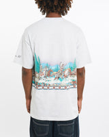 Vintage, 90s, Native, American, Tee, The Real Deal, size large, colour Grey, newtown, sydney, australia, thrift store, opshop, preloved, secondhand, sustainable, retro, antique, 70s, 80s, 90s, 2000s, 00s, fashion, clothing, streetwear, trendy, garment, style, boutique, store, shop, archive, sale, cheap, best, top, T-Shirts