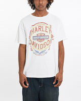 Vintage, Harley, Davidson, Tee, The Real Deal, size large, colour White, newtown, sydney, australia, thrift store, opshop, preloved, secondhand, sustainable, retro, antique, 70s, 80s, 90s, 2000s, 00s, fashion, clothing, streetwear, trendy, garment, style, boutique, store, shop, archive, sale, cheap, best, top, T-Shirts