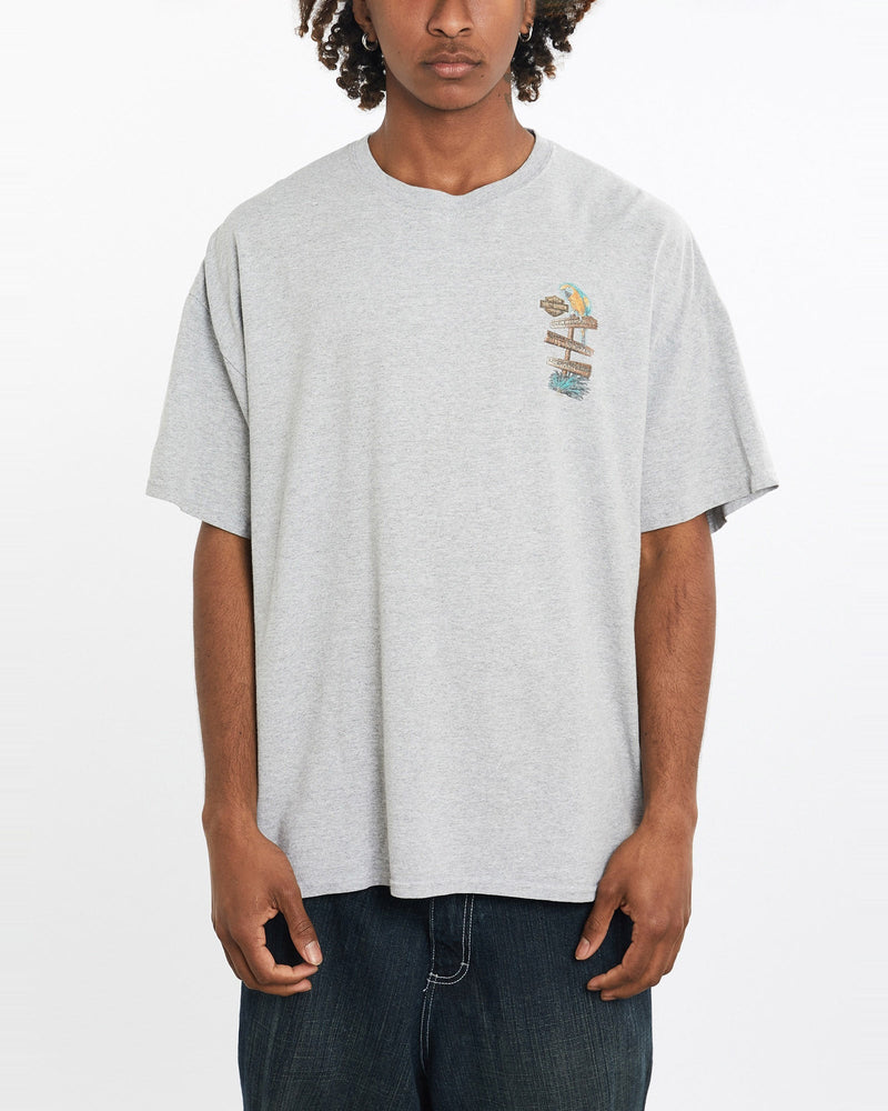 Vintage, Harley, Davidson, Grand, Cayman, Tee, The Real Deal, size large, colour Grey, newtown, sydney, australia, thrift store, opshop, preloved, secondhand, sustainable, retro, antique, 70s, 80s, 90s, 2000s, 00s, fashion, clothing, streetwear, trendy, garment, style, boutique, store, shop, archive, sale, cheap, best, top, T-Shirts