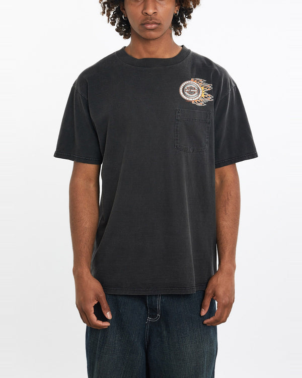 Vintage, 1998, Harley, Davidson, Tee, The Real Deal, size large, colour Black, newtown, sydney, australia, thrift store, opshop, preloved, secondhand, sustainable, retro, antique, 70s, 80s, 90s, 2000s, 00s, fashion, clothing, streetwear, trendy, garment, style, boutique, store, shop, archive, sale, cheap, best, top, T-Shirts