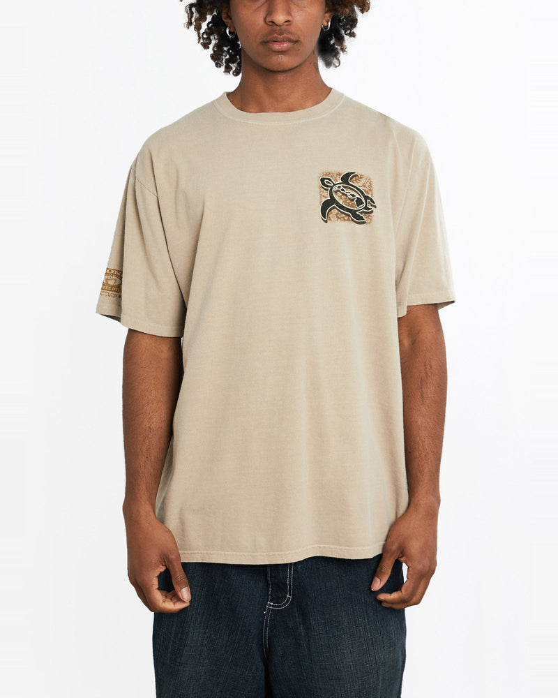 Vintage, Hawaii, Tee, The Real Deal, size large, colour Beige, newtown, sydney, australia, thrift store, opshop, preloved, secondhand, sustainable, retro, antique, 70s, 80s, 90s, 2000s, 00s, fashion, clothing, streetwear, trendy, garment, style, boutique, store, shop, archive, sale, cheap, best, top, T-Shirts