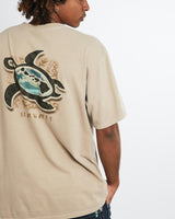 Vintage, Hawaii, Tee, The Real Deal, size large, colour Beige, newtown, sydney, australia, thrift store, opshop, preloved, secondhand, sustainable, retro, antique, 70s, 80s, 90s, 2000s, 00s, fashion, clothing, streetwear, trendy, garment, style, boutique, store, shop, archive, sale, cheap, best, top, T-Shirts