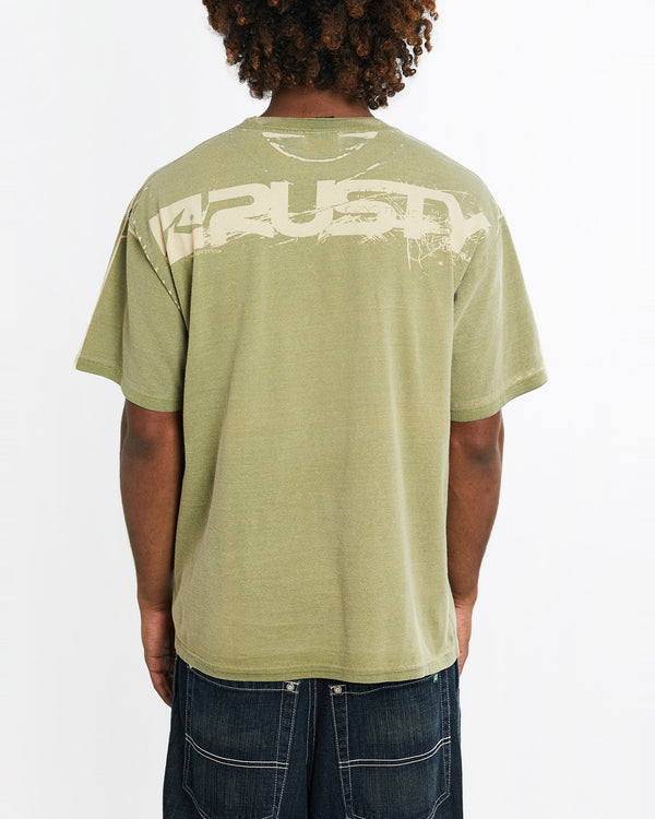 Vintage, Rusty, Tee, The Real Deal, size large, colour Green, newtown, sydney, australia, thrift store, opshop, preloved, secondhand, sustainable, retro, antique, 70s, 80s, 90s, 2000s, 00s, fashion, clothing, streetwear, trendy, garment, style, boutique, store, shop, archive, sale, cheap, best, top, T-Shirts
