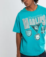 Vintage, 1993, MLB, Florida, Marlins, Tee, The Real Deal, size large, colour Blue, newtown, sydney, australia, thrift store, opshop, preloved, secondhand, sustainable, retro, antique, 70s, 80s, 90s, 2000s, 00s, fashion, clothing, streetwear, trendy, garment, style, boutique, store, shop, archive, sale, cheap, best, top, T-Shirts