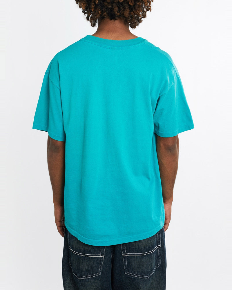 Vintage, 1993, MLB, Florida, Marlins, Tee, The Real Deal, size large, colour Blue, newtown, sydney, australia, thrift store, opshop, preloved, secondhand, sustainable, retro, antique, 70s, 80s, 90s, 2000s, 00s, fashion, clothing, streetwear, trendy, garment, style, boutique, store, shop, archive, sale, cheap, best, top, T-Shirts