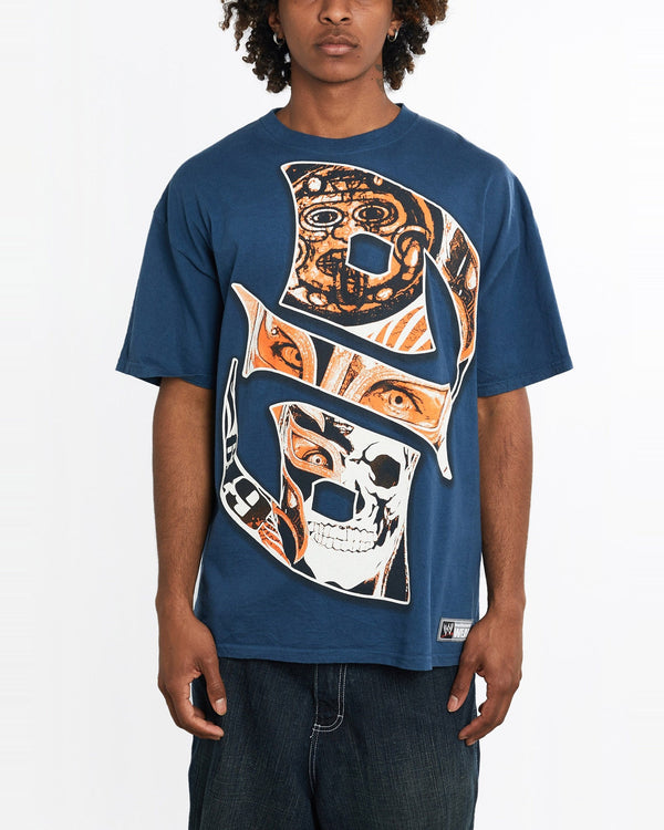 Vintage, WWE, Rey, Mysterio', Tee, The Real Deal, size large, colour Blue, newtown, sydney, australia, thrift store, opshop, preloved, secondhand, sustainable, retro, antique, 70s, 80s, 90s, 2000s, 00s, fashion, clothing, streetwear, trendy, garment, style, boutique, store, shop, archive, sale, cheap, best, top, T-Shirts