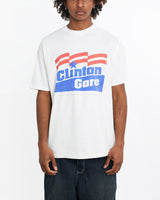 Vintage, 1992, Clinton, Gore, Tee, The Real Deal, size large, colour White, newtown, sydney, australia, thrift store, opshop, preloved, secondhand, sustainable, retro, antique, 70s, 80s, 90s, 2000s, 00s, fashion, clothing, streetwear, trendy, garment, style, boutique, store, shop, archive, sale, cheap, best, top, T-Shirts