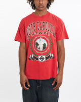 Vintage, 1991, NCAA, North, Carolina, State, University, Tee, The Real Deal, size medium, colour Red, newtown, sydney, australia, thrift store, opshop, preloved, secondhand, sustainable, retro, antique, 70s, 80s, 90s, 2000s, 00s, fashion, clothing, streetwear, trendy, garment, style, boutique, store, shop, archive, sale, cheap, best, top, T-Shirts