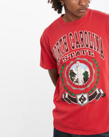 Vintage, 1991, NCAA, North, Carolina, State, University, Tee, The Real Deal, size medium, colour Red, newtown, sydney, australia, thrift store, opshop, preloved, secondhand, sustainable, retro, antique, 70s, 80s, 90s, 2000s, 00s, fashion, clothing, streetwear, trendy, garment, style, boutique, store, shop, archive, sale, cheap, best, top, T-Shirts