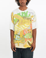 Vintage, 90s, Sea, Turtle, All, Over, Print, Tee, The Real Deal, size large, colour Multicolour, newtown, sydney, australia, thrift store, opshop, preloved, secondhand, sustainable, retro, antique, 70s, 80s, 90s, 2000s, 00s, fashion, clothing, streetwear, trendy, garment, style, boutique, store, shop, archive, sale, cheap, best, top, T-Shirts