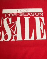 Vintage, 90s, Macy's, "Pre-Season, Sale", Tee, The Real Deal, size large, colour Red, newtown, sydney, australia, thrift store, opshop, preloved, secondhand, sustainable, retro, antique, 70s, 80s, 90s, 2000s, 00s, fashion, clothing, streetwear, trendy, garment, style, boutique, store, shop, archive, sale, cheap, best, top, T-Shirts