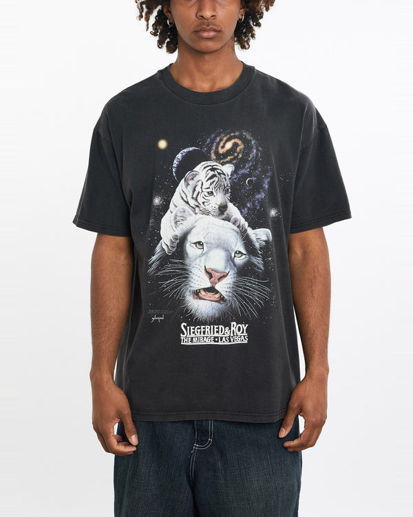 Vintage, 1997, Siegfried, &, Roy, Art, Tee, The Real Deal, size large, colour Black, newtown, sydney, australia, thrift store, opshop, preloved, secondhand, sustainable, retro, antique, 70s, 80s, 90s, 2000s, 00s, fashion, clothing, streetwear, trendy, garment, style, boutique, store, shop, archive, sale, cheap, best, top, T-Shirts