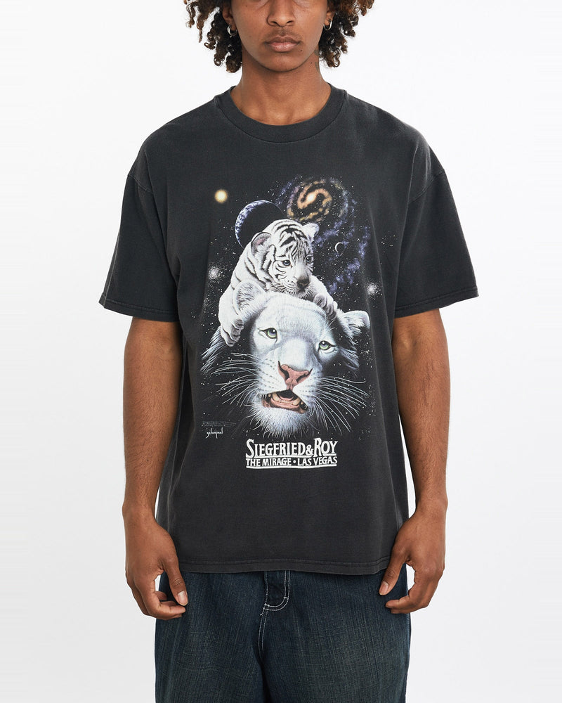 Vintage, 1997, Siegfried, &, Roy, Art, Tee, The Real Deal, size large, colour Black, newtown, sydney, australia, thrift store, opshop, preloved, secondhand, sustainable, retro, antique, 70s, 80s, 90s, 2000s, 00s, fashion, clothing, streetwear, trendy, garment, style, boutique, store, shop, archive, sale, cheap, best, top, T-Shirts